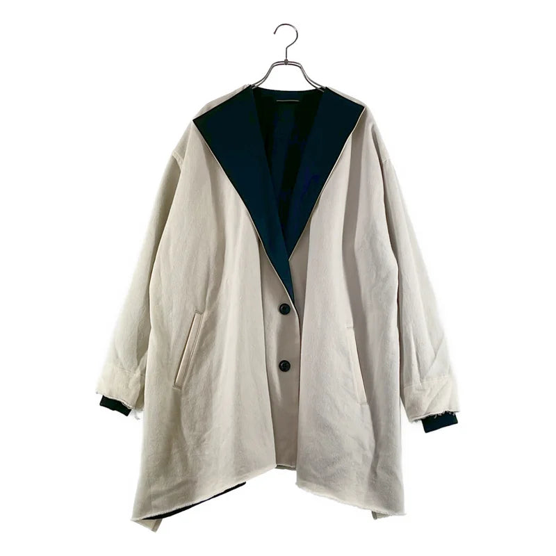 Y's / ワイズヨウジヤマモト | 2021AW | COTTON WOOL NYLON NO COLLAR SHORT COAT コート | 1 | レディース