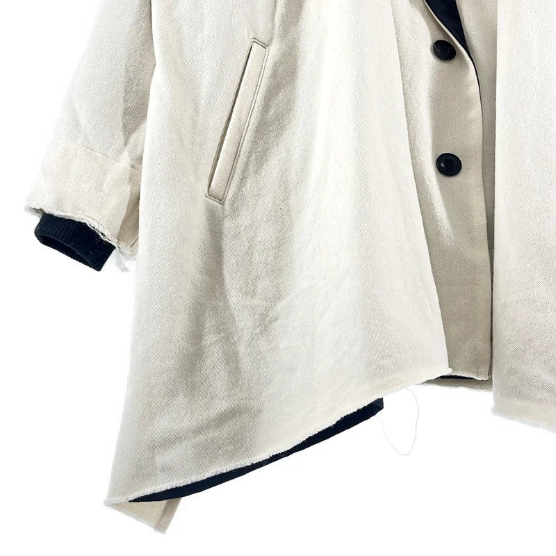 Y's / ワイズヨウジヤマモト | 2021AW | COTTON WOOL NYLON NO COLLAR SHORT COAT コート | 1 | レディース