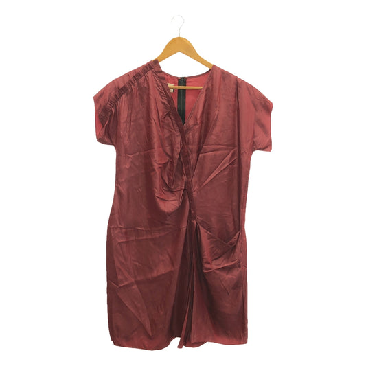 MARNI | Asymmetrical Silk Dress | 42 | Bordeaux | Women's