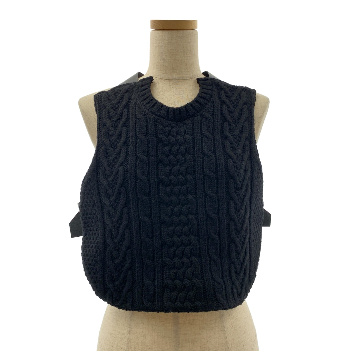 noir kei ninomiya / ノワールケイニノミヤ | 2020AW | ハーネス ケーブルニット ベスト | S | レディース