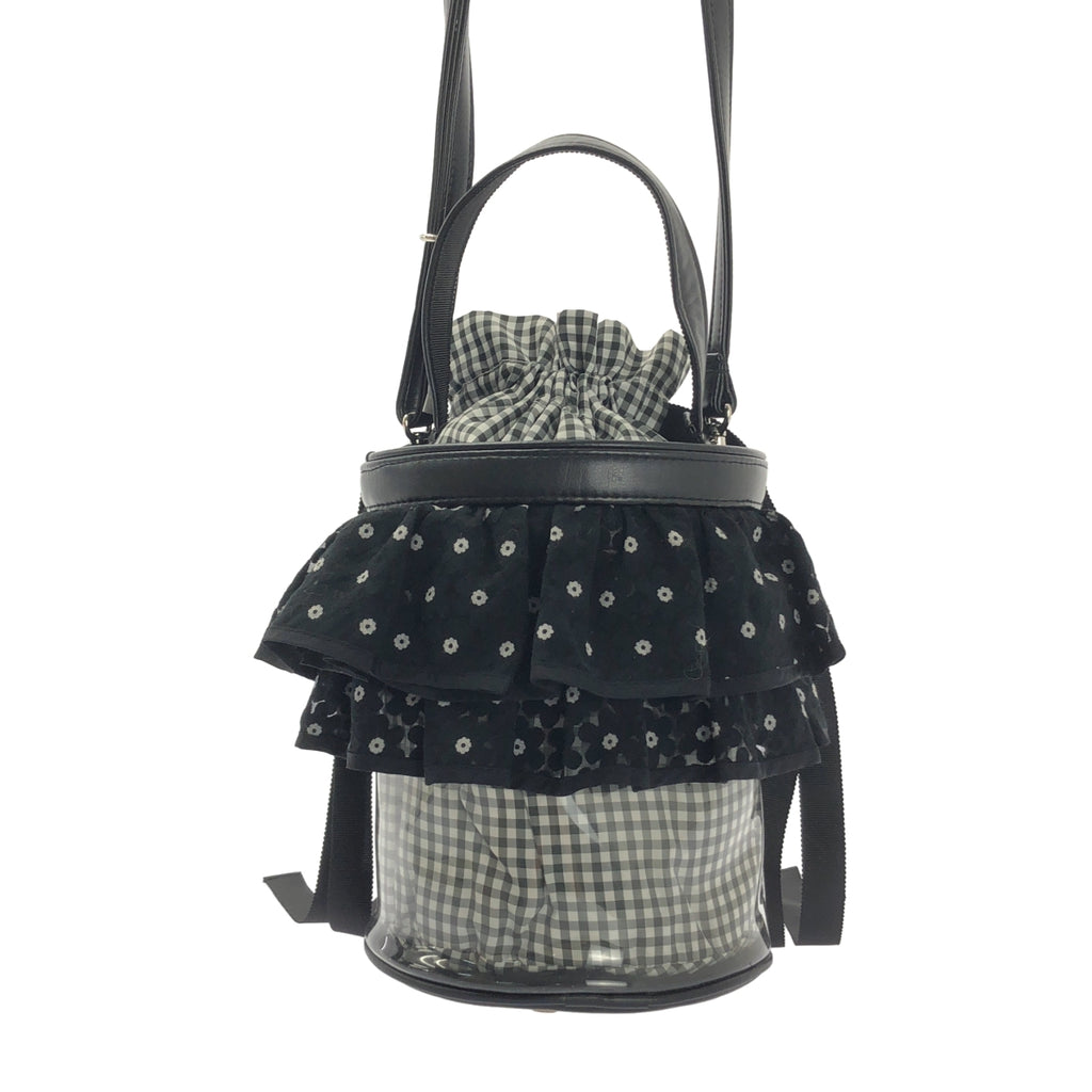 SETSUKO SAGITTAIRE | 兩用透明花朵荷葉邊包 |