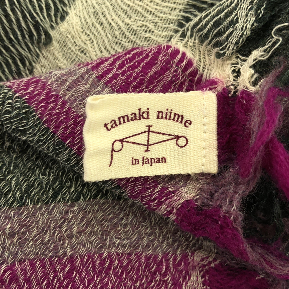 tamaki niime 玉木新雌 / タマキニイメ | ウール コットン ストール | パープル系 | レディース