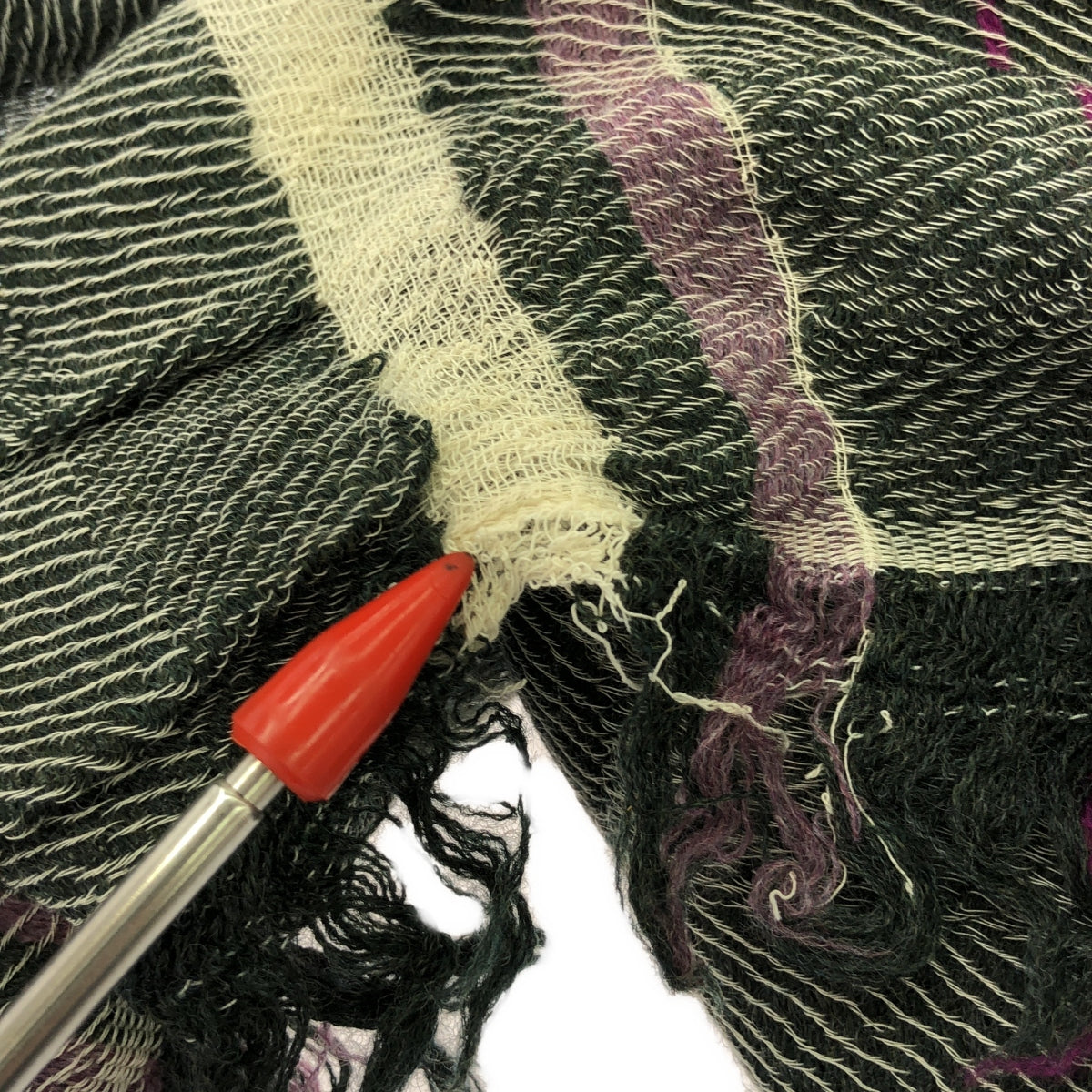 tamaki niime 玉木新雌 / タマキニイメ | ウール コットン ストール | パープル系 | レディース