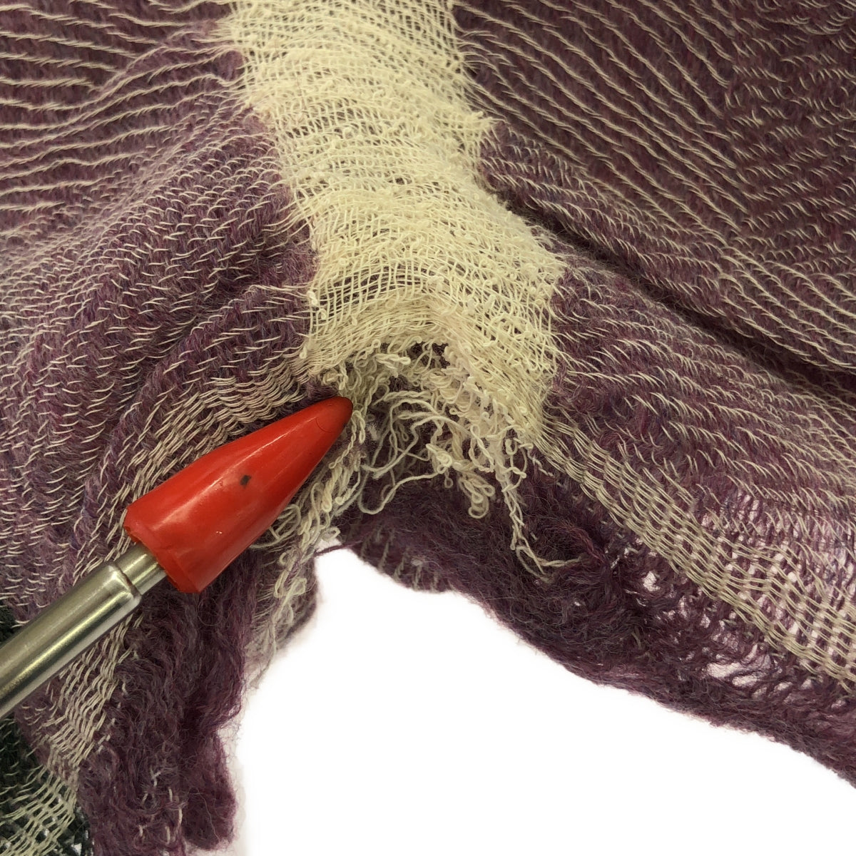 tamaki niime 玉木新雌 / タマキニイメ | ウール コットン ストール | パープル系 | レディース