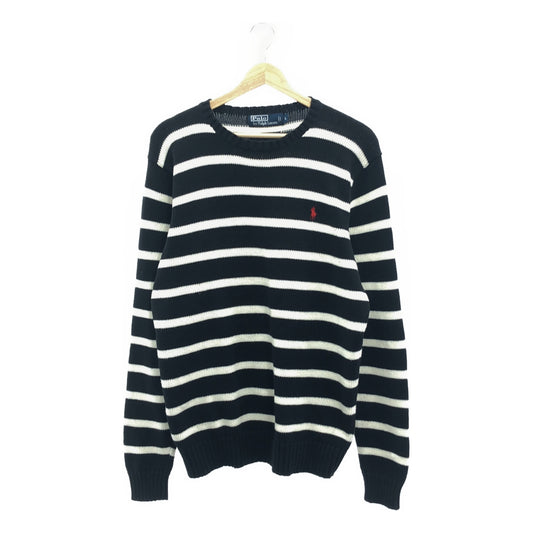 POLO BY RALPH LAUREN / Polo by Ralph Lauren | Crew neck striped cotton knit | L | Men's
