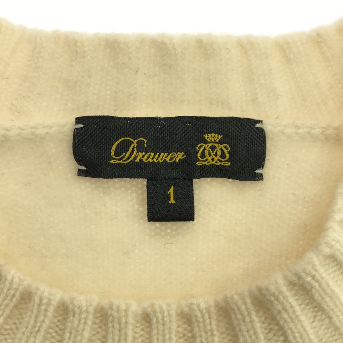 [狀況良好] 抽屜 | 7G 羊絨圓領套頭衫 | 1 |灰白色 |女性的