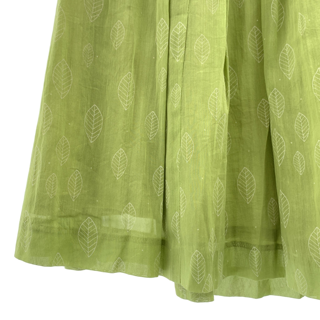 MARGARET HOWELL / マーガレットハウエル | コットン シルク 総柄 リーフ スカート | 3 | レディース