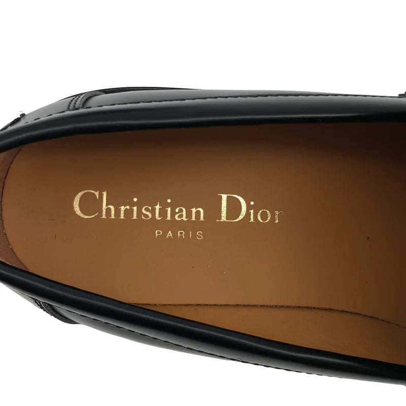 Christian Dior / クリスチャンディオール | Dior Boy / ディオール ボーイ レザー ロゴ ローファー 革靴 | 38 | レディース