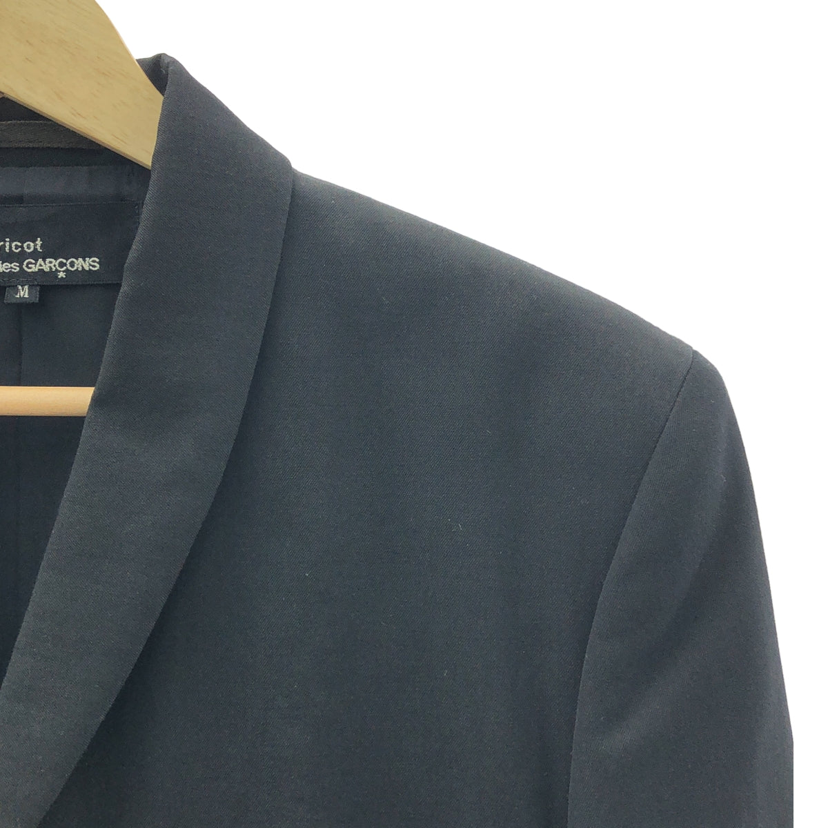 tricot COMME des GARCONS / 트리코콤 데 갤슨 | AD1991 | 빈티지 울 개바 숄 컬러 3B 테일러드 재킷 | M | 블랙 | 여성