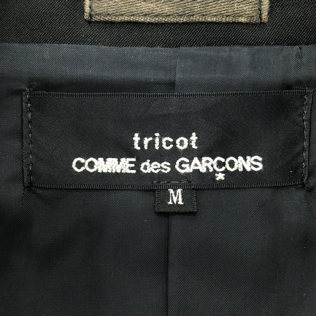 tricot COMME des GARCONS / トリココムデギャルソン | AD1991 | ヴィンテージ ウールギャバ ショールカラー 3B テーラードジャケット | M | ブラック | レディース