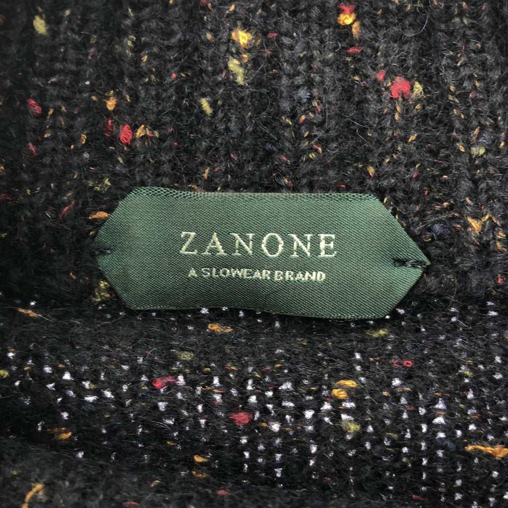 ZANONE / ザノーネ | モックネック アルパカ ネップニット | 50 | ネイビー / マルチカラー | メンズ