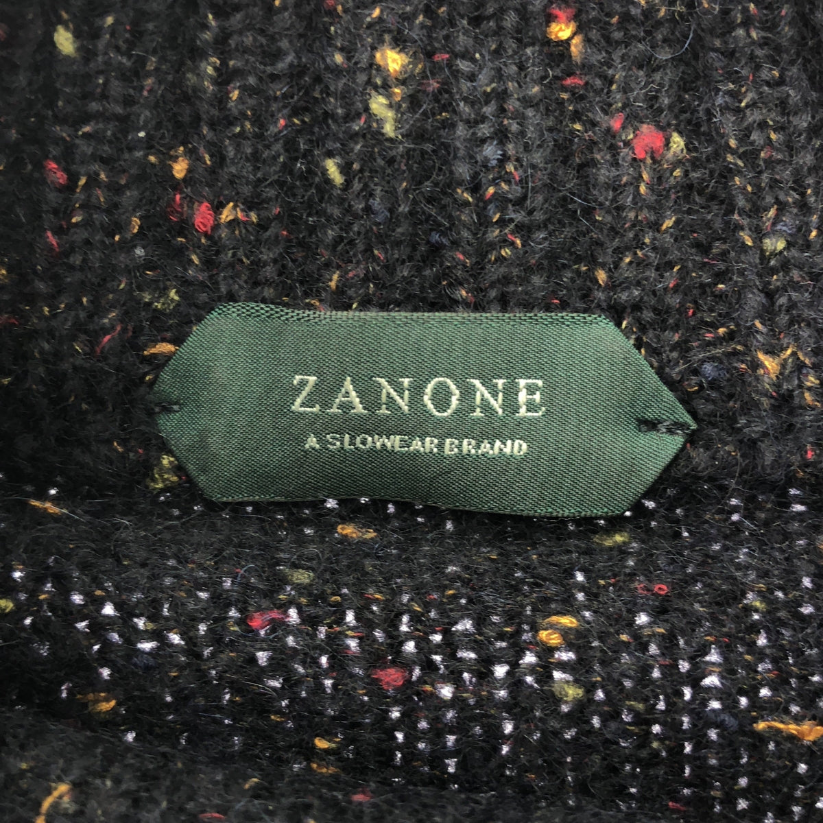 ZANONE / ザノーネ | モックネック アルパカ ネップニット | 50 | ネイビー / マルチカラー | メンズ