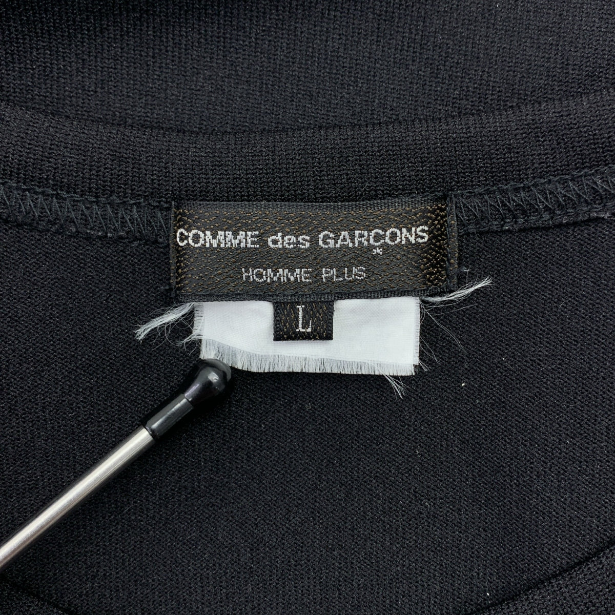 COMME des GARÇONS HOMME PLUS | 2020 春夏 |聚酯不對稱鏤空長 T 卹 | SHOPBOP L 號 |黑色|男士