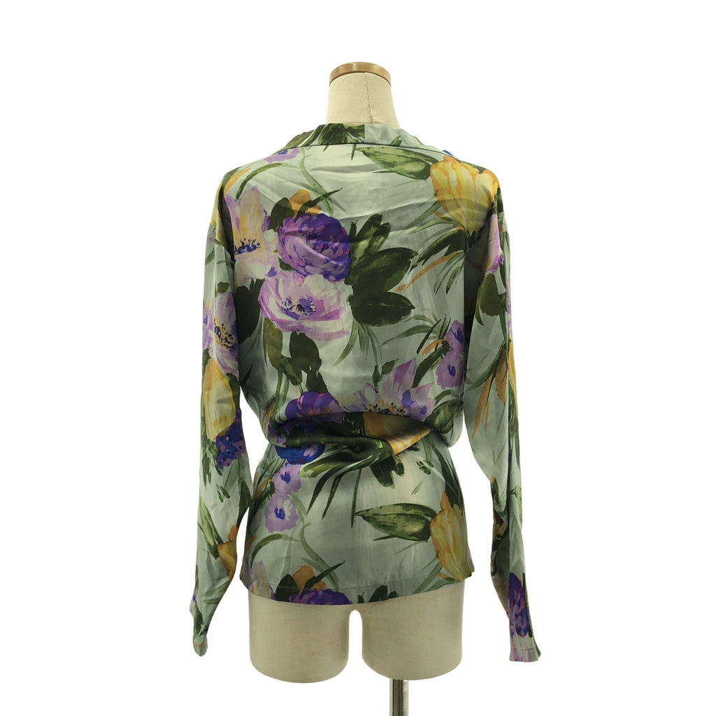 DRIES VAN NOTEN / 드리스 반 노튼 | 2010AW | 실크 웨스트 버튼 플라워 풀오버 블라우스 셔츠 | 38 |