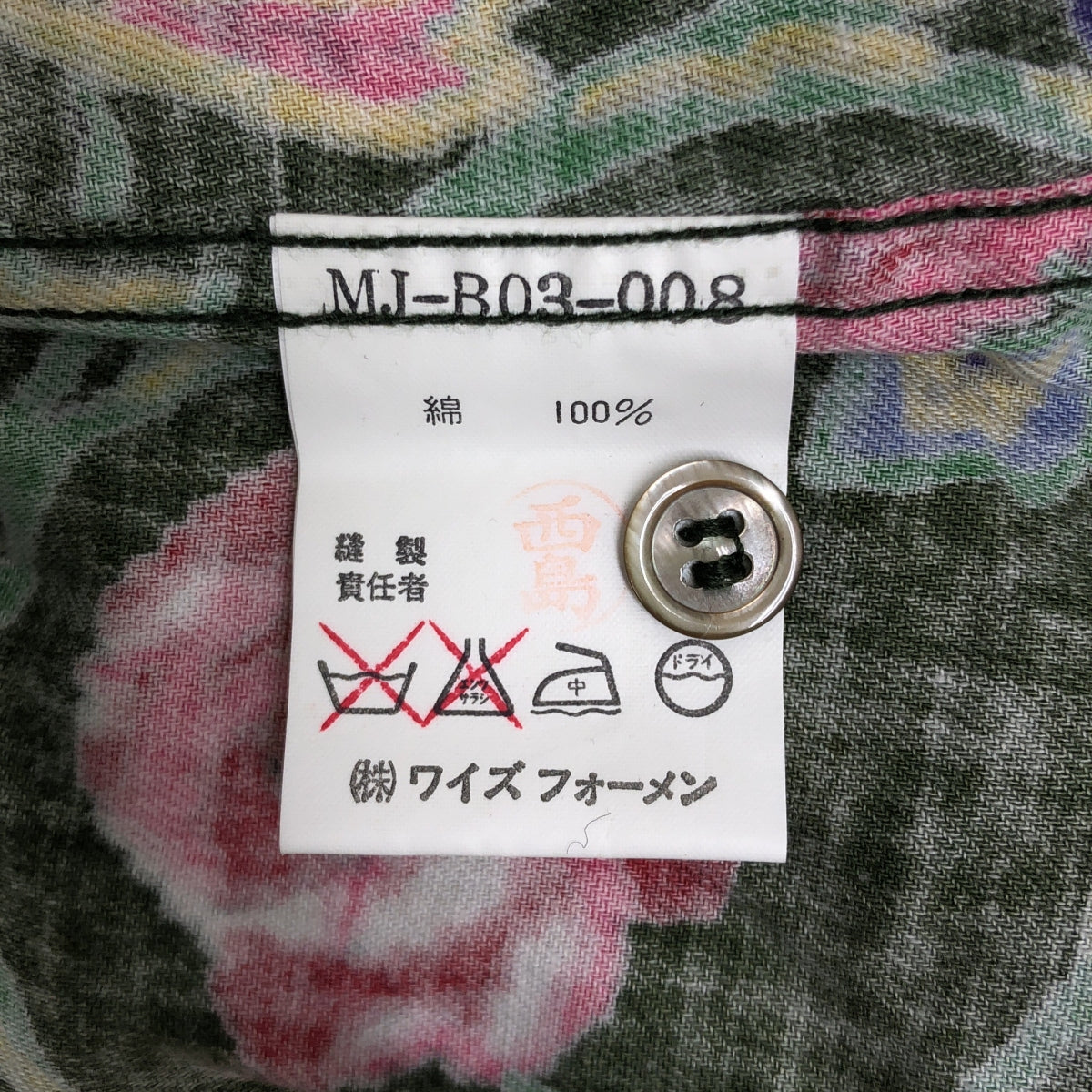 【미품】 Y's for men / 와이즈 포멘 요우지야마모토 | 1998SS | 총무늬 플라워 오버 실루엣 셔츠 |