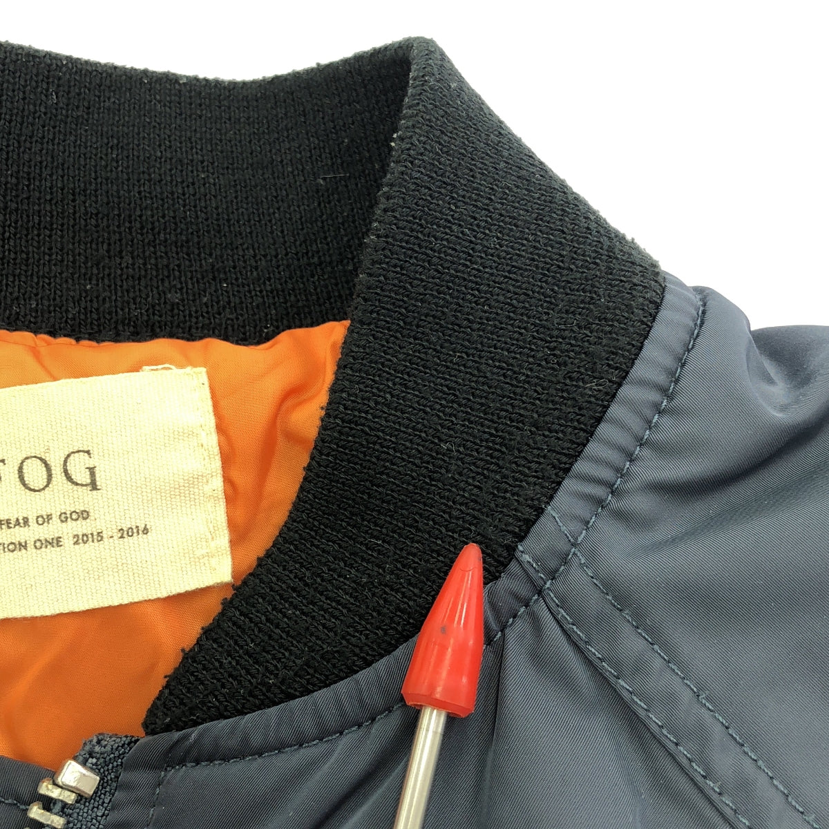 FOG FEAR OF GOD / エフオージーフィアオブゴッド | 2015AW | COLLECTION ONE MA-1 BOMBER JACKET ボンバージャケット | S | ネイビー | メンズ