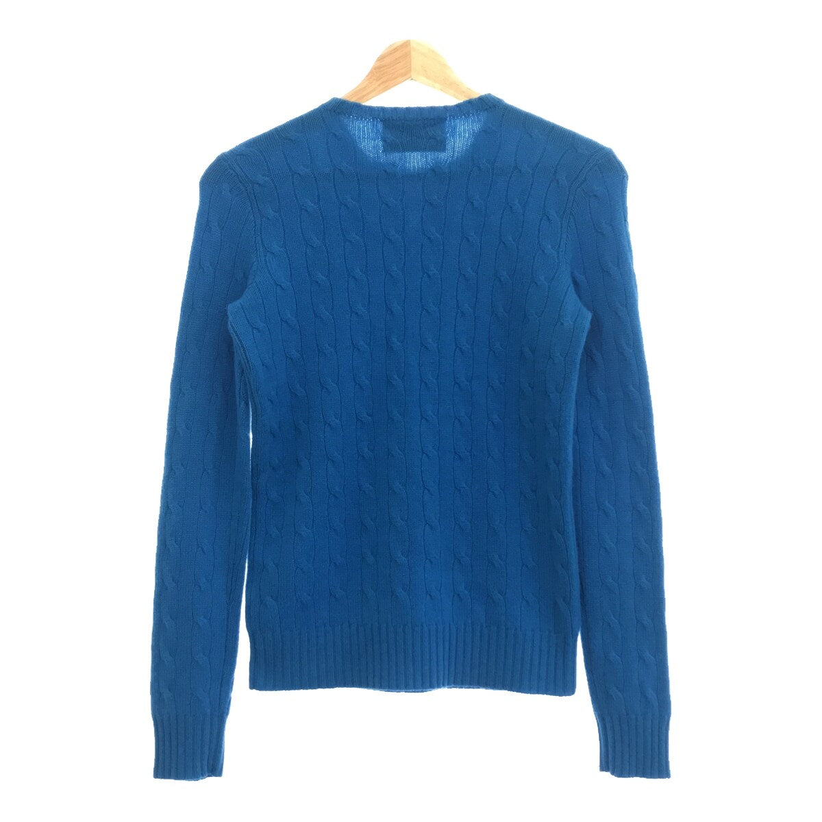 Vincent et Mireille | Crew neck cashmere cable knit | M | Blue | Women's