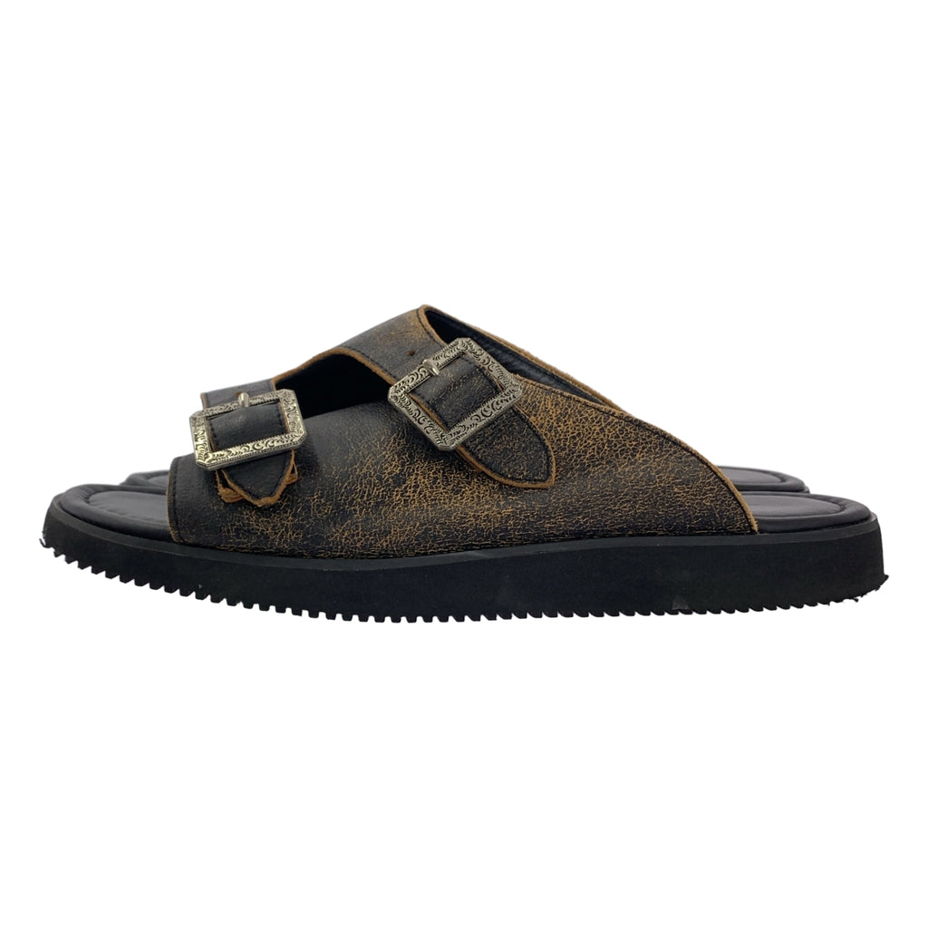CHRISTIAN DADA / クリスチャンダダ | 2018SS | LEATHER SANDALS レザー サンダル | 28 | ブラック / シルバー | メンズ