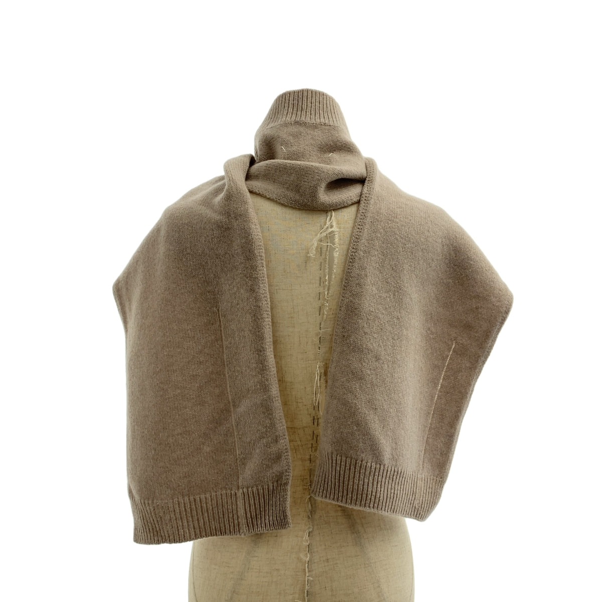 Maison Margiela / メゾンマルジェラ | 2020AW | ダメージ加工 ステッチ ウール ニット マフラー ストール |