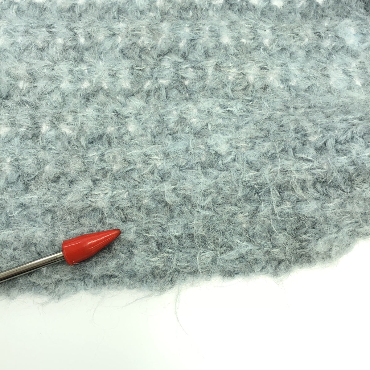 ADORE / アドーア | アルパカ混 オープンショルダー ショート ニット | 38 | ブルー | レディース