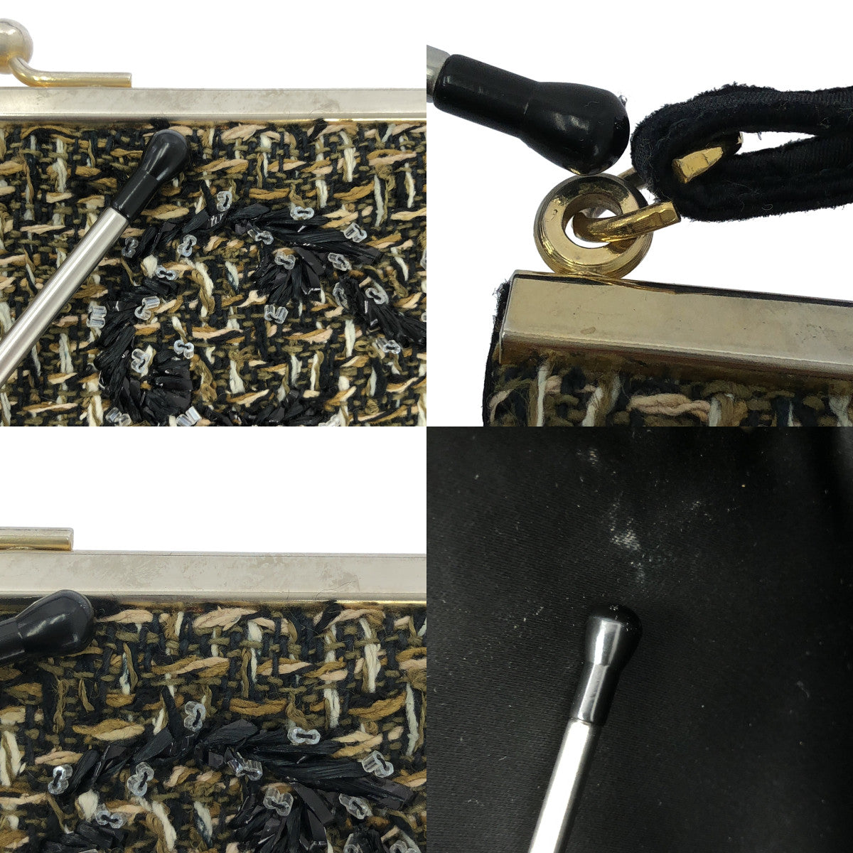 H.P.FRANCE / アッシュペーフランス | 取扱い / LESAGE PARIS ツイード クラッチ ハンドバッグ | マルチカラー | レディース