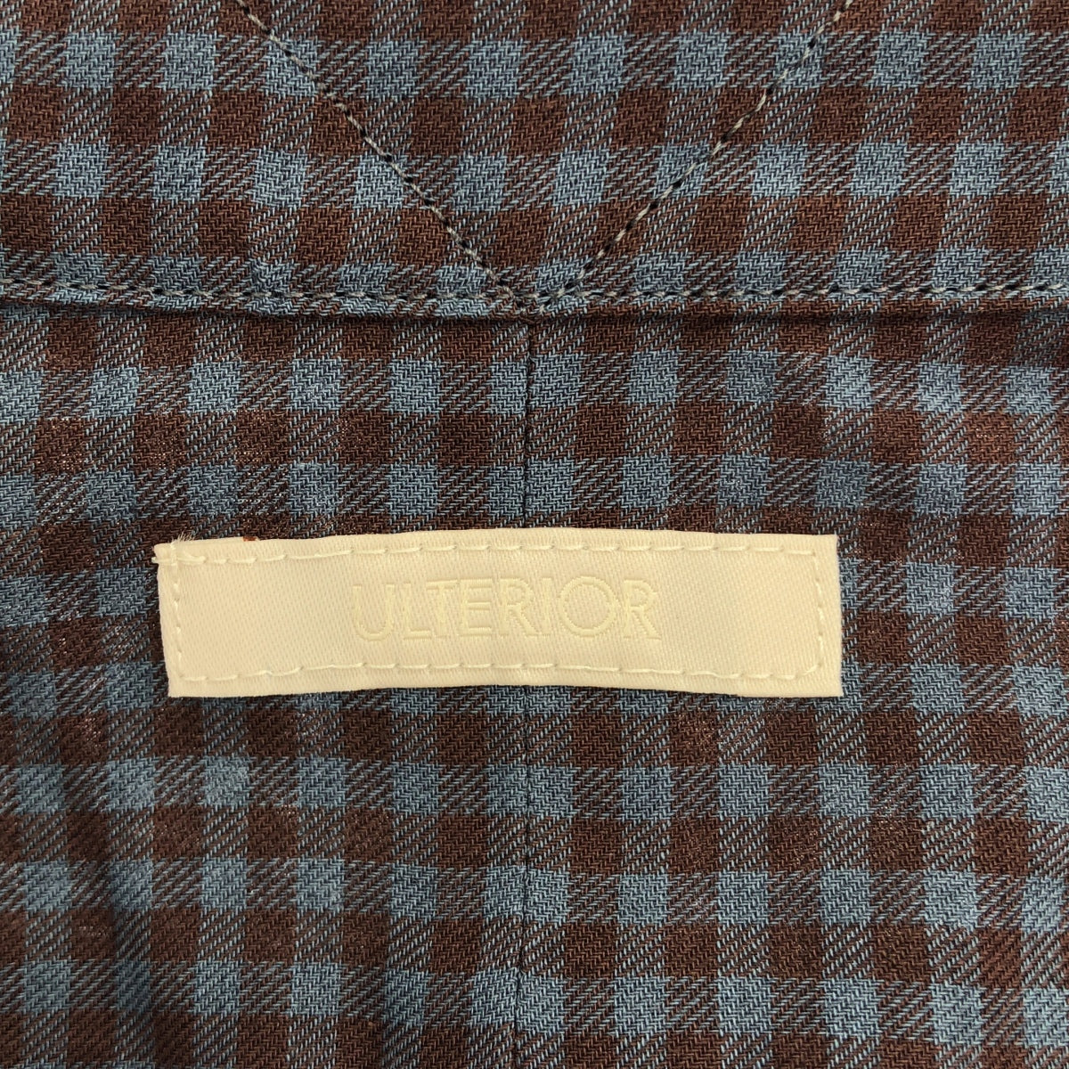 [New] ULTERIOR / Alteria | C/W CHECKED TWILL SHIRT | Size 4 | Blue/Brown | Men's