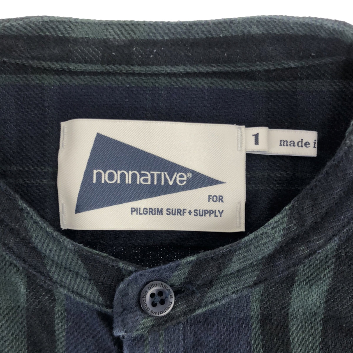 nonnative / 비 네이티브 | × Pilgrim Surf+Supply OFFICER PULLOVER SHIRT COTTON TWILL PLAID 체크 풀오버 오피서 셔츠 | 1 | 남성