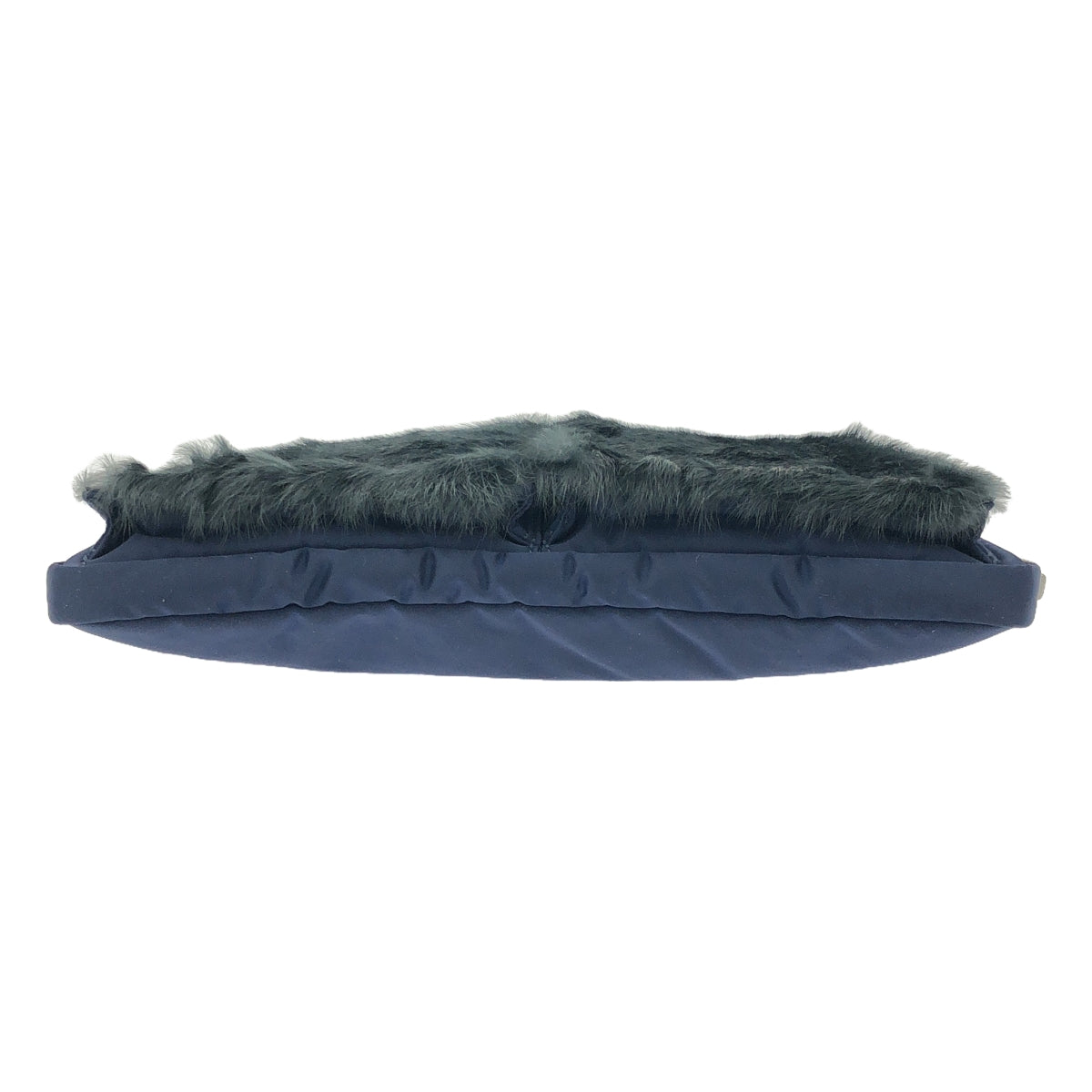 sacai / Sacai | × PORTER / Porter mixed material fur-trimmed clutch bag |