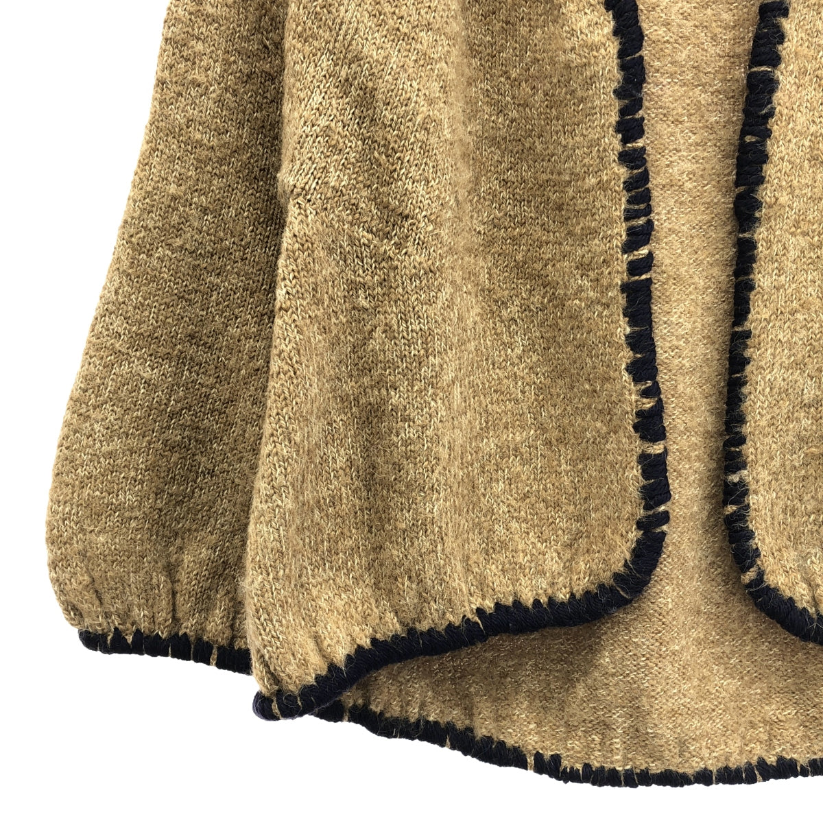 mina perhonen / mina perhonen | honeme alpaca knit cardigan | 36 | beige/navy | women's