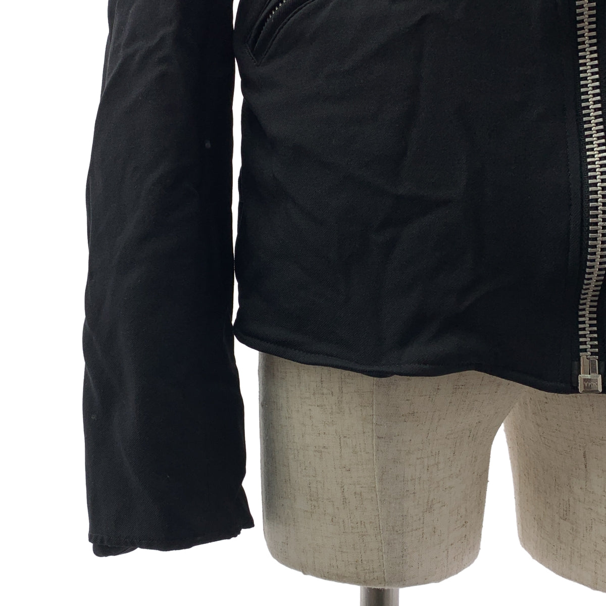 BLACK COMME des GARCONS / ブラックコムデギャルソン | 2013SS | ポリエステル 製品加工 ライダース ジャケット ブルゾン / 総裏地 | XL | メンズ