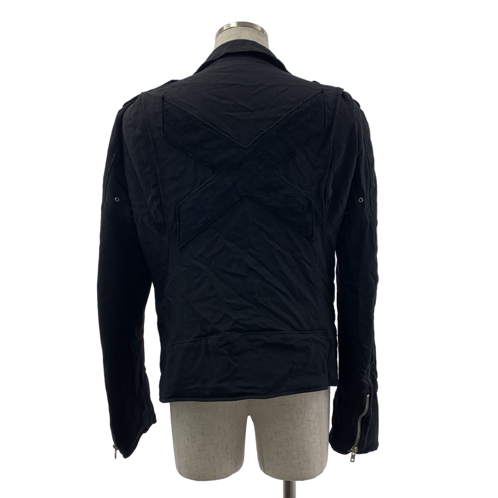 BLACK COMME des GARCONS / ブラックコムデギャルソン | 2013SS | ポリエステル 製品加工 ライダース ジャケット ブルゾン / 総裏地 | XL | メンズ