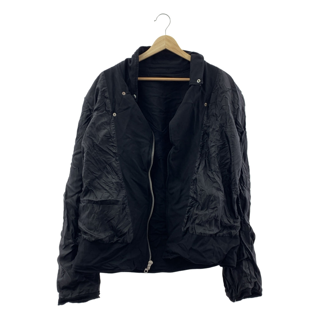 BLACK COMME des GARCONS / ブラックコムデギャルソン | 2013SS | ポリエステル 製品加工 ライダース ジャケット ブルゾン / 総裏地 | XL | メンズ