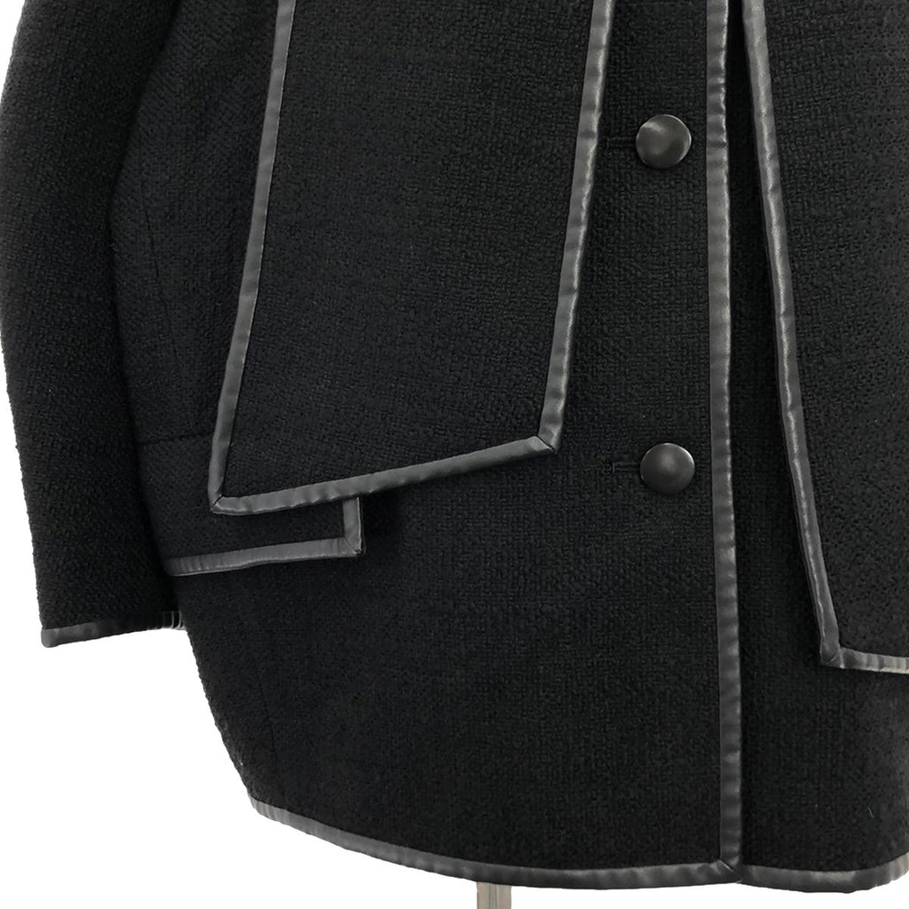 【美品】  IENA / イエナ | 2023AW | × TSUJI NAOKO  [n]ツイードリボンコート | 36 | ブラック | レディース