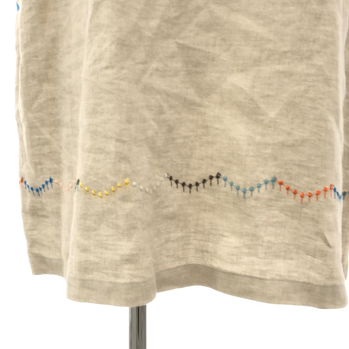 [狀況良好] mina perhonen | 2000秒/秒 | 25週年紀念鳥長裙| 36 |米色 |女性的