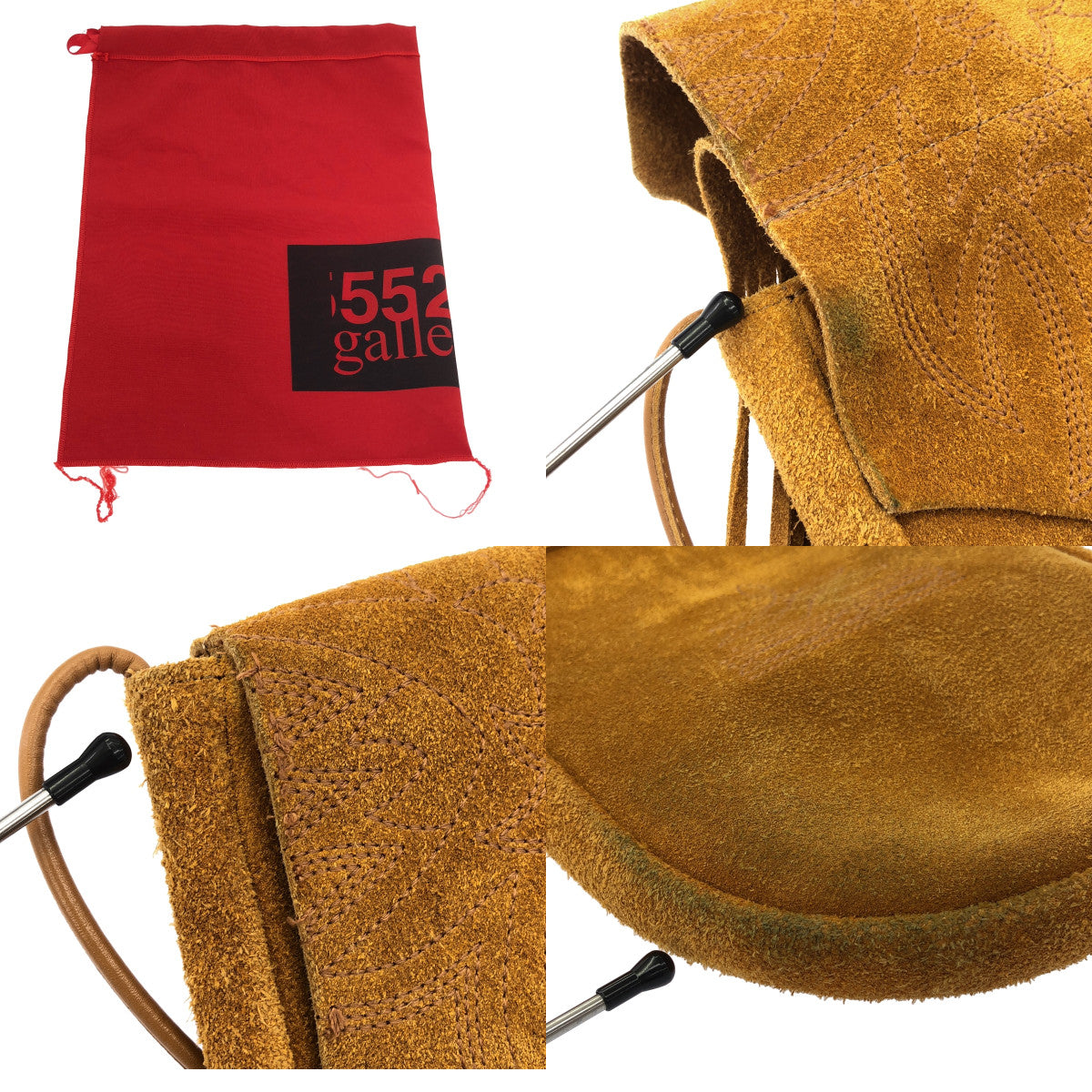 5525gallery / 5525ギャラリー | x MIYAGI HIDETAKA MIYAGI BAG / スエード レザー フリンジ ショルダーバッグ |