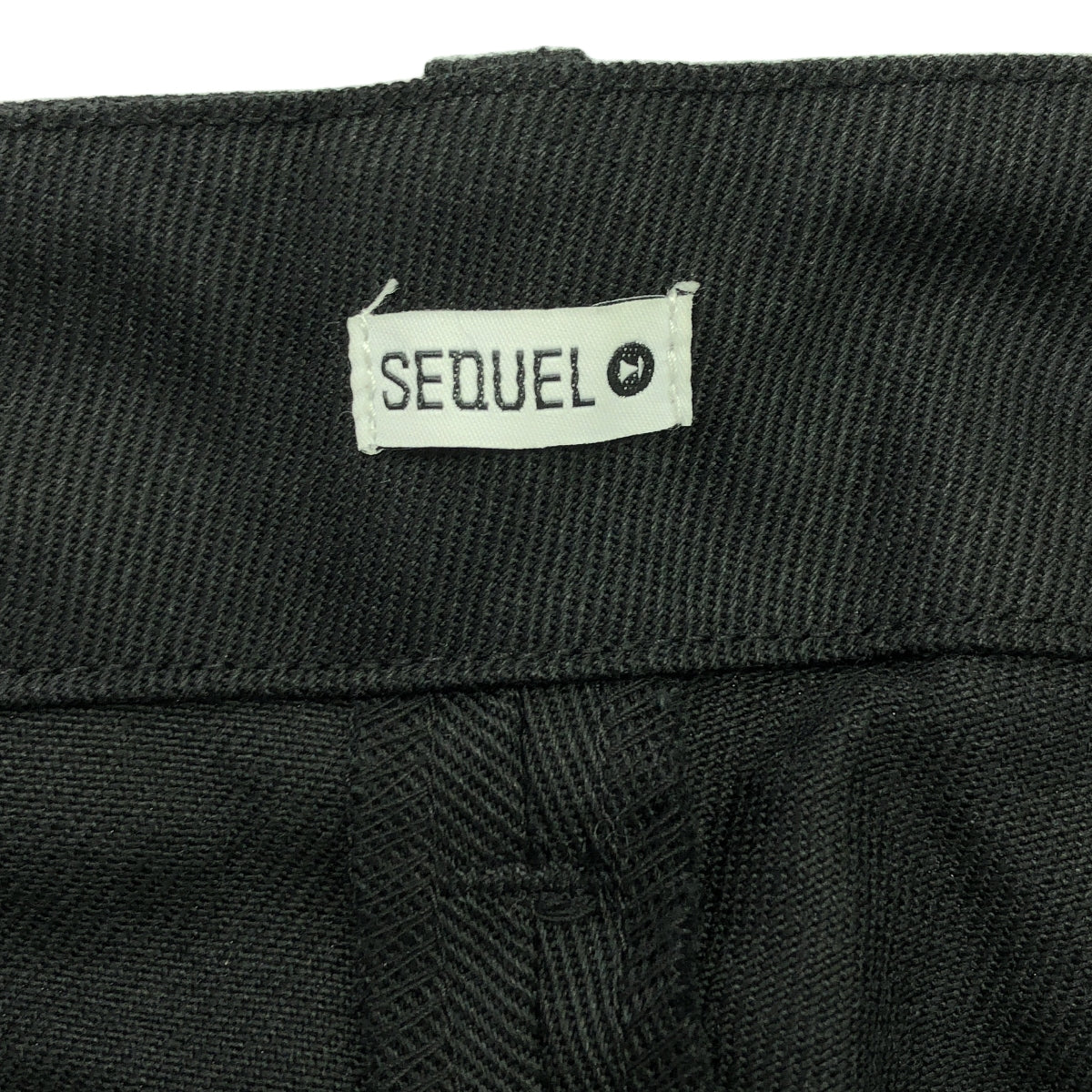 續集 |後背標誌側線斜紋棉布工作褲 | M |黑色 |男士