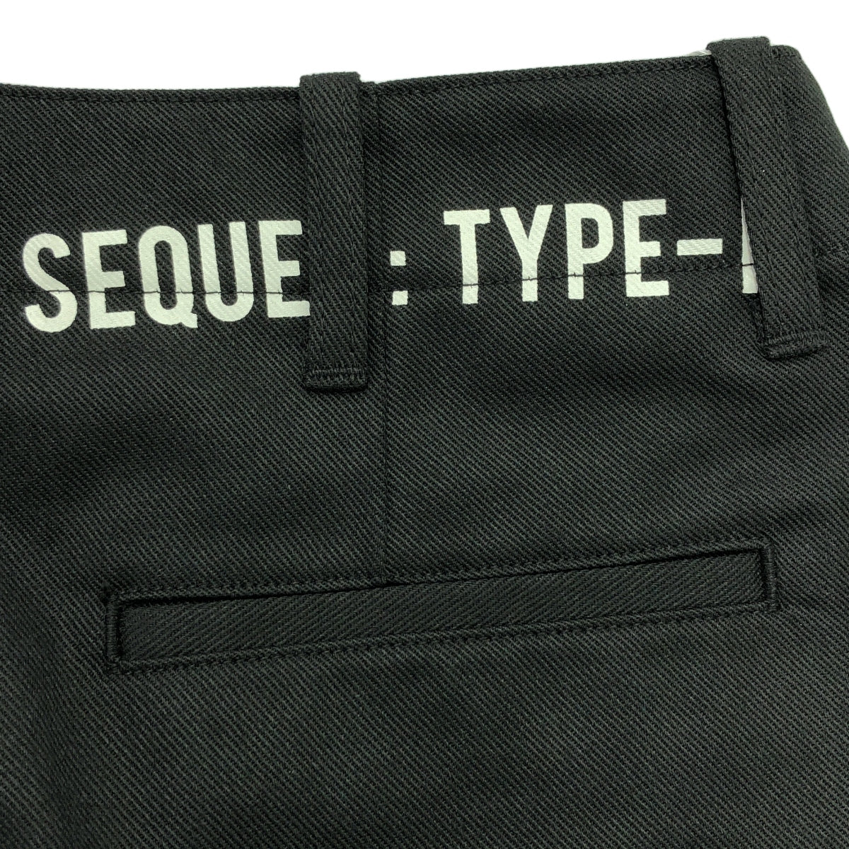 續集 |後背標誌側線斜紋棉布工作褲 | M |黑色 |男士