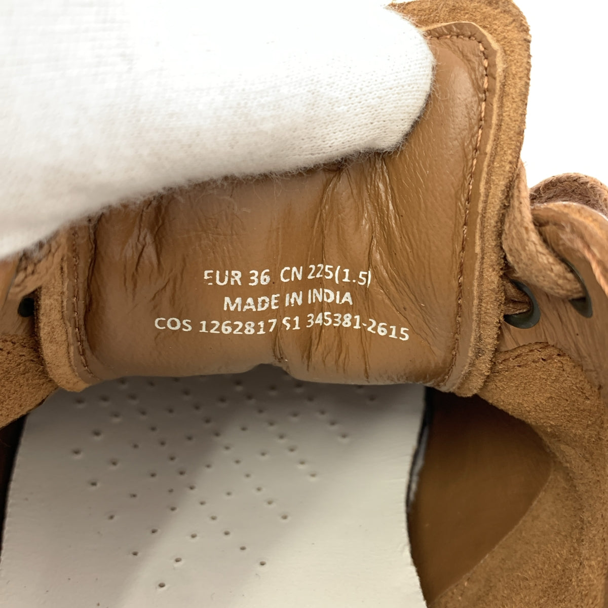 COS | 麂皮與皮革低筒運動鞋 | 尺寸 36 | 女款