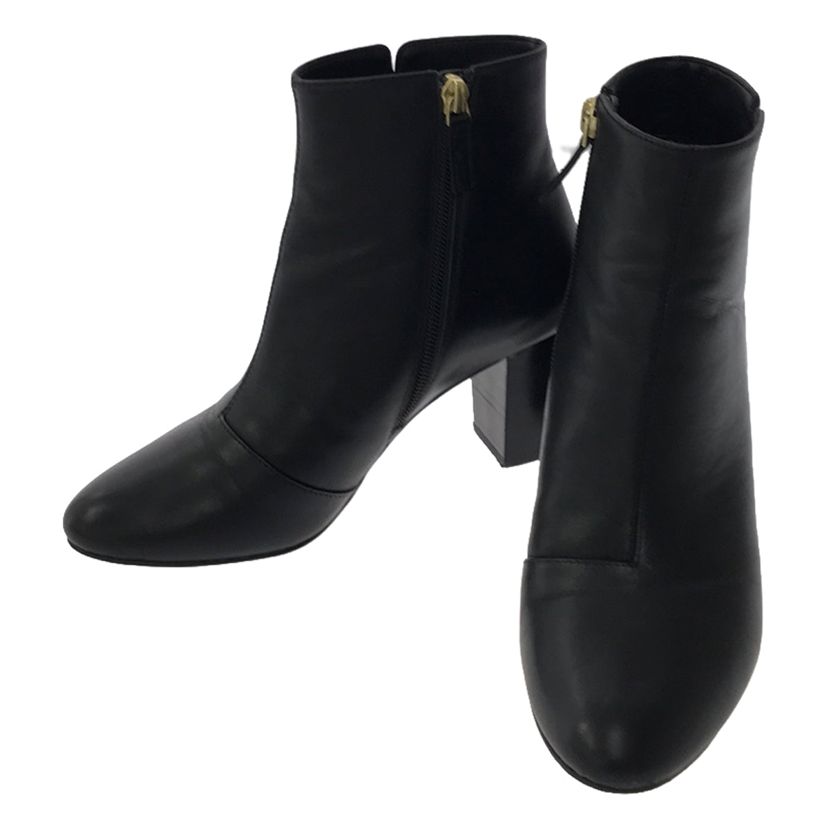 PICHE ABAHOUSE | Side zip heel short boots | 35 | Black | Women's