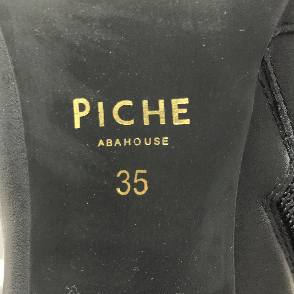 PICHE ABAHOUSE | Side zip heel short boots | 35 | Black | Women's