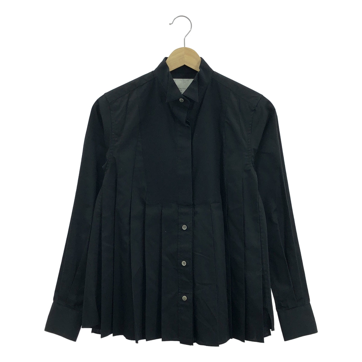 sacai | 棉混紡褶飾立領襯衫 | 尺寸 1 | 女款