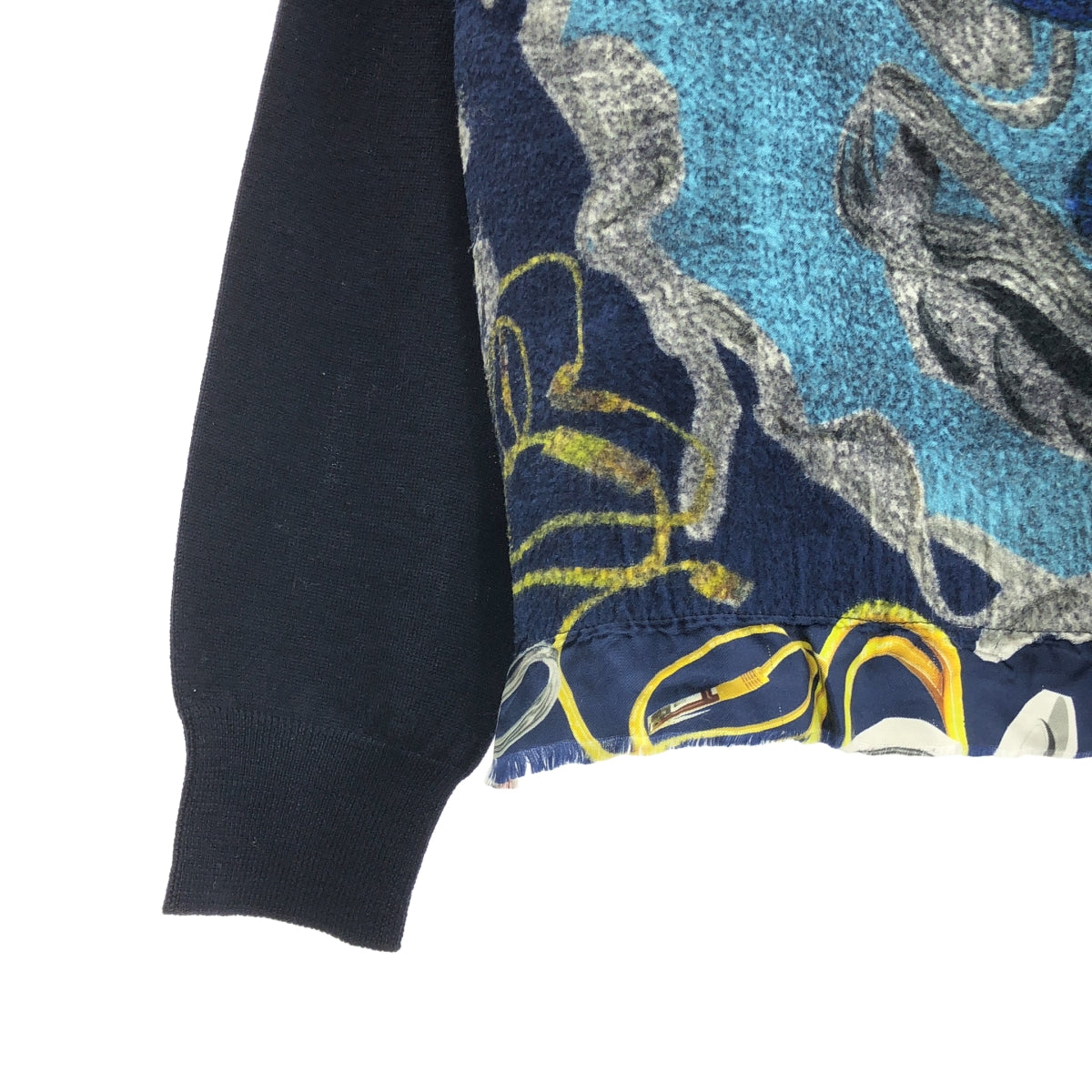 Maison Margiela / メゾンマルジェラ | 2020AW | 異素材切替 ウール プルオーバー ニット | M | レディース
