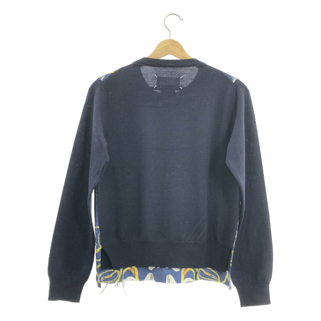 Maison Margiela / メゾンマルジェラ | 2020AW | 異素材切替 ウール プルオーバー ニット | M | レディース
