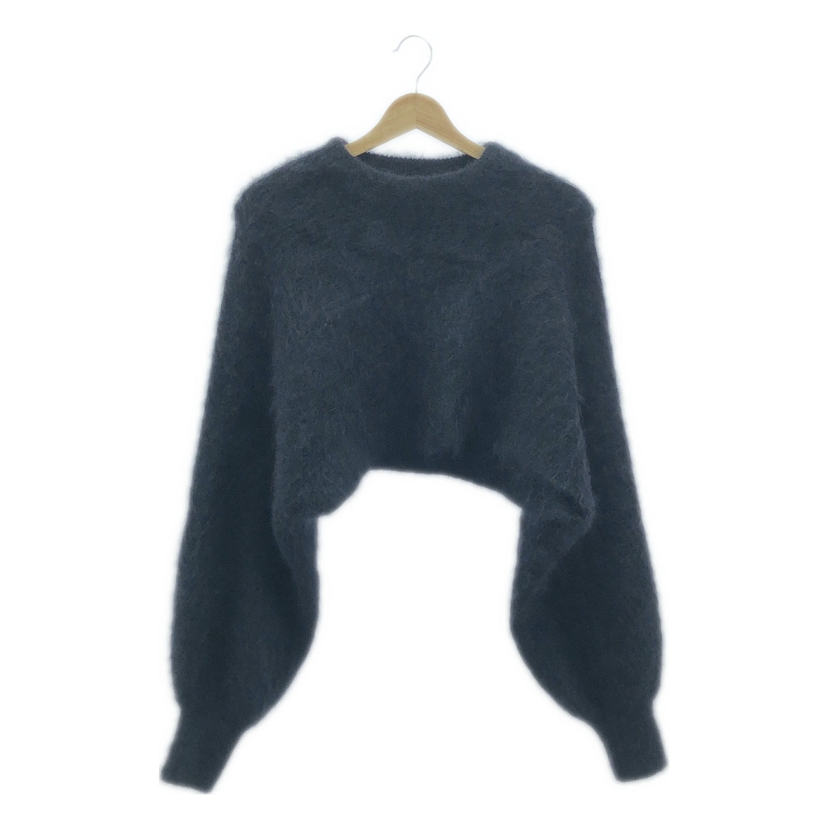 HYKE / 하이크 | MOHAIR CROP TOP 모헤어 크롭드 니트 | 1 | 블랙 | 여성