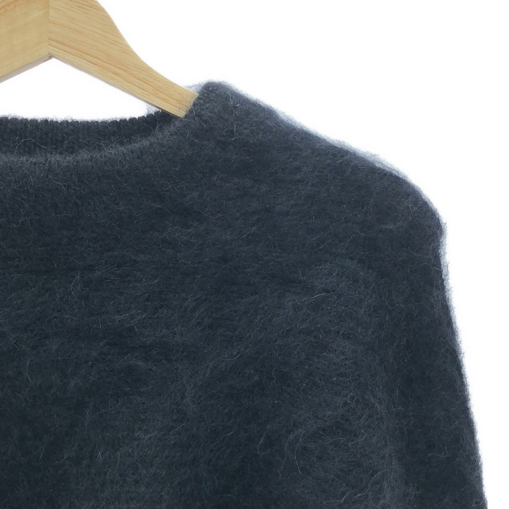 HYKE / ハイク | MOHAIR CROP TOP モヘアクロップドニット | 1 | ブラック | レディース
