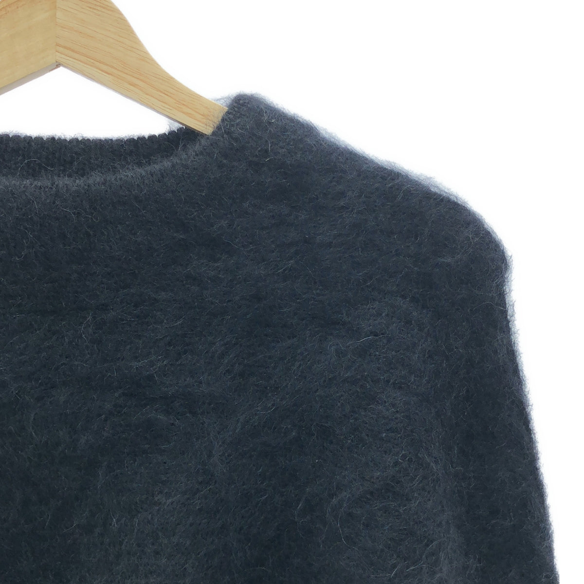 HYKE / 하이크 | MOHAIR CROP TOP 모헤어 크롭드 니트 | 1 | 블랙 | 여성