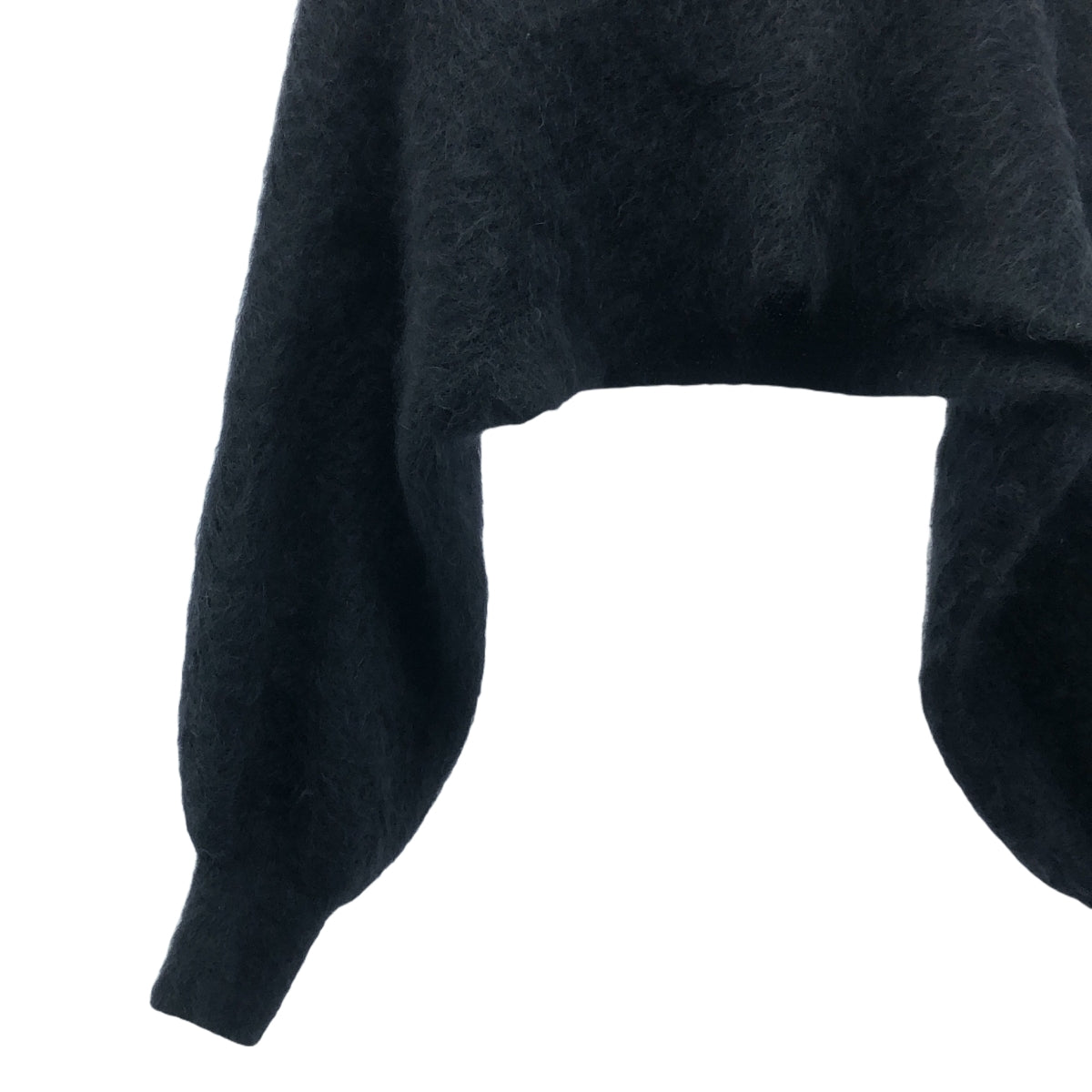 HYKE / 하이크 | MOHAIR CROP TOP 모헤어 크롭드 니트 | 1 | 블랙 | 여성