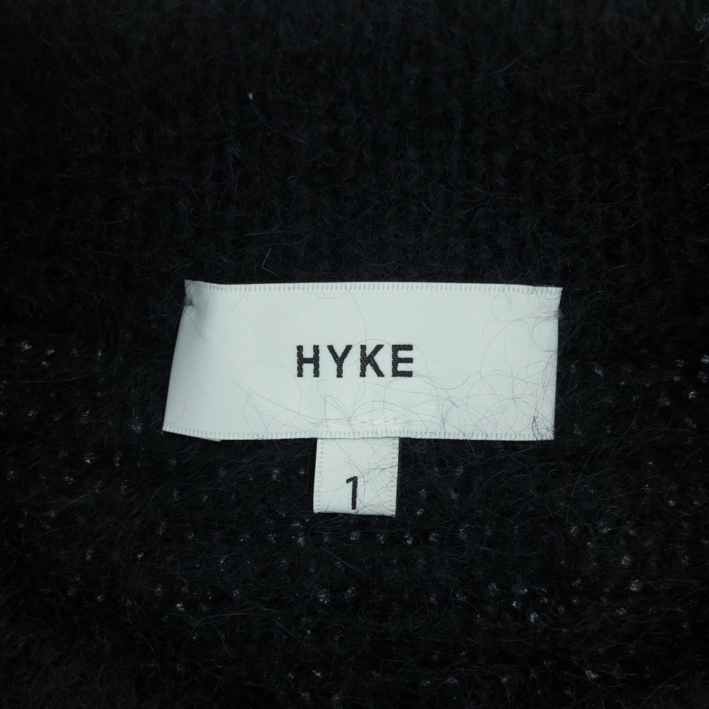 HYKE / ハイク | MOHAIR CROP TOP モヘアクロップドニット | 1 | ブラック | レディース