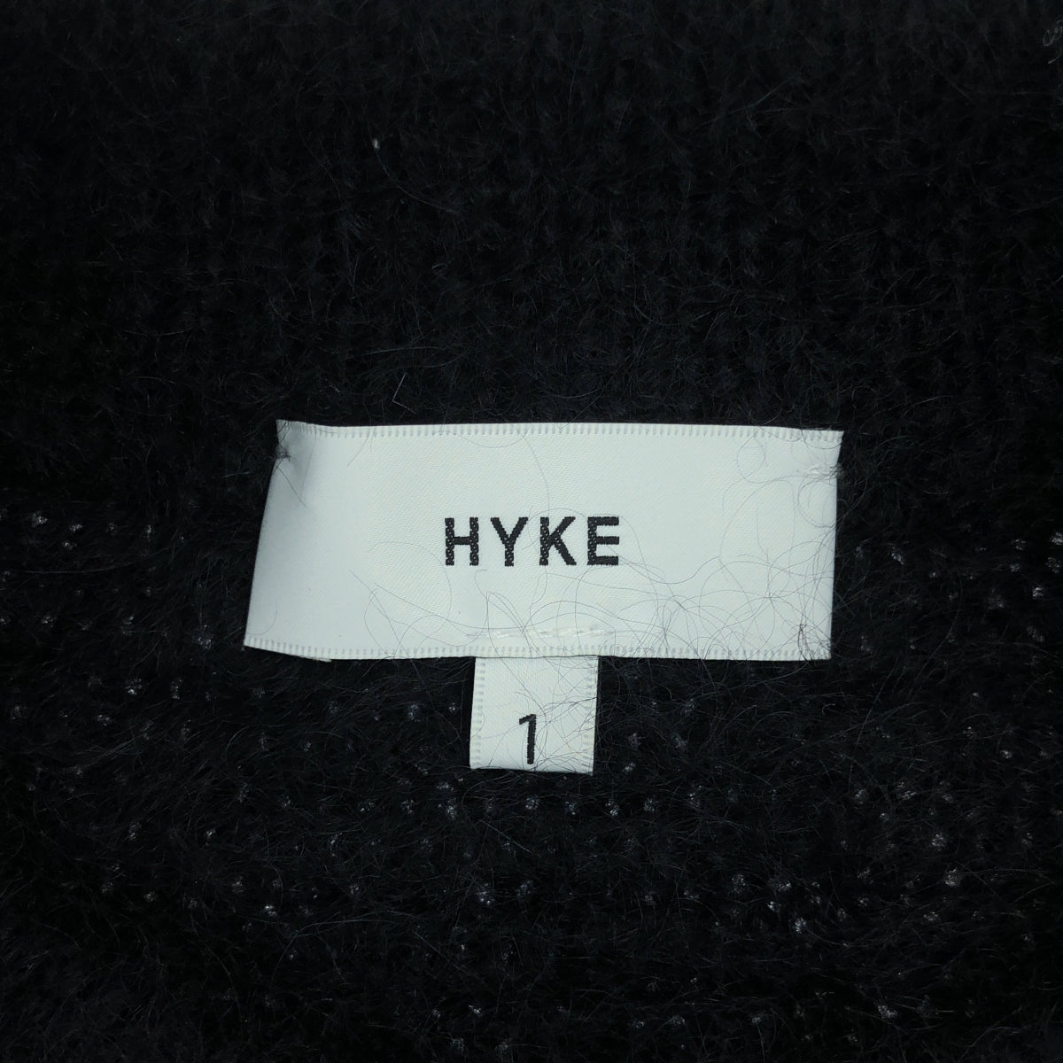 HYKE / 하이크 | MOHAIR CROP TOP 모헤어 크롭드 니트 | 1 | 블랙 | 여성