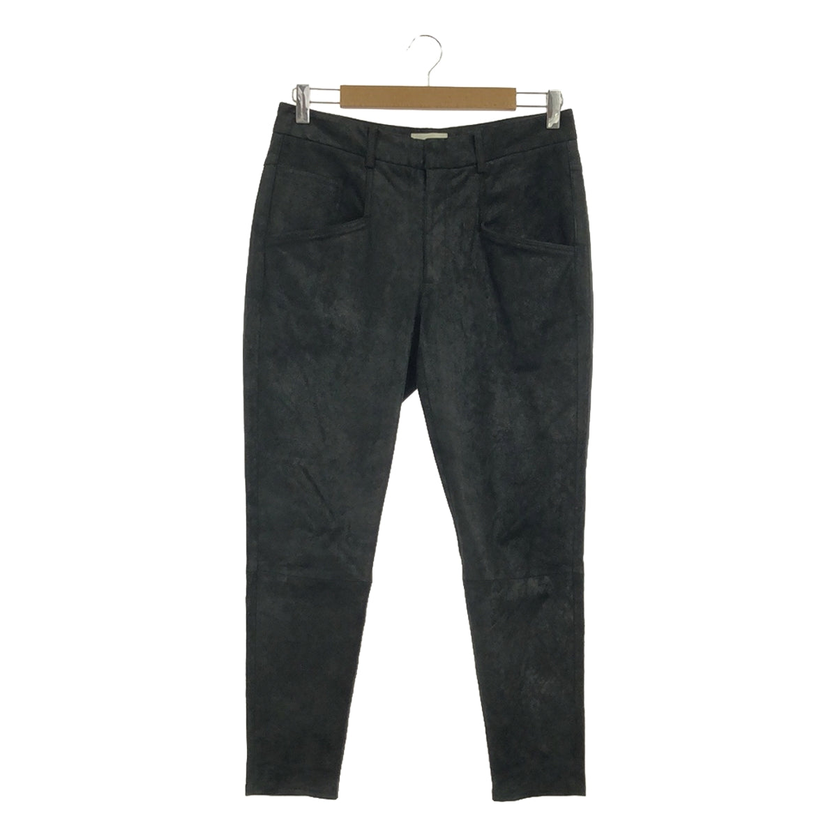 【美品】  HELMUT LANG / ヘルムートラング | レザー テーパードパンツ | 2 | ブラック | メンズ